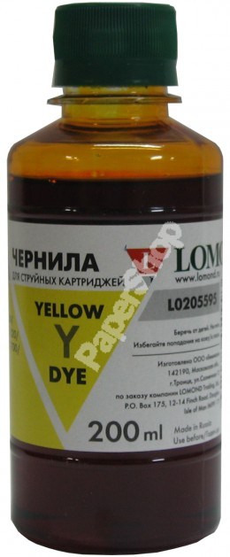 Чернила LOMOND LE08-002Y Yellow, 200мл, код 0205658